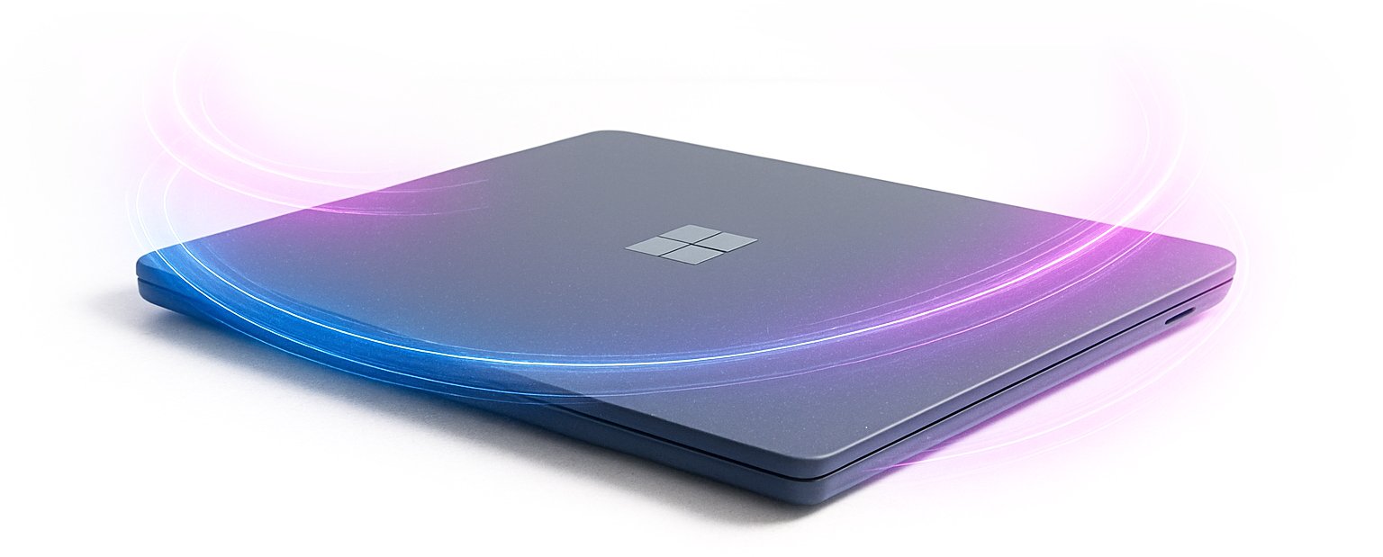 Laptop met een gloed in Pink-kleuren