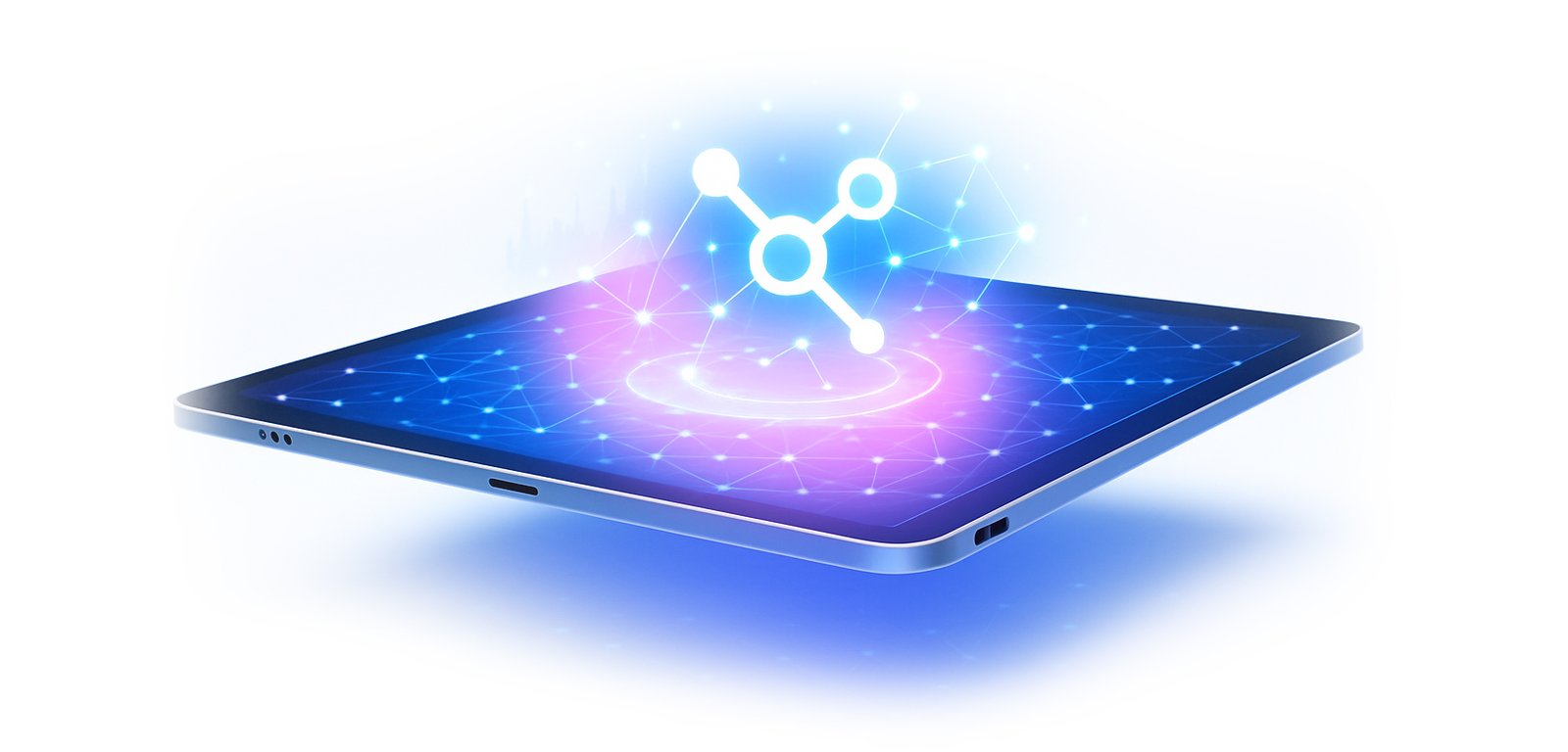 Tablet met een verbonden netwerk