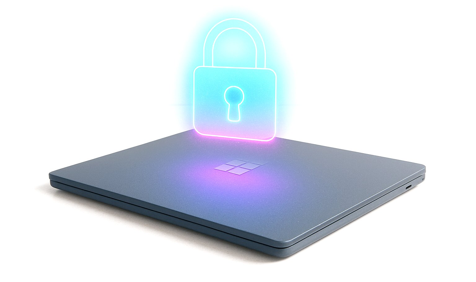 Beveiligde laptop met slot