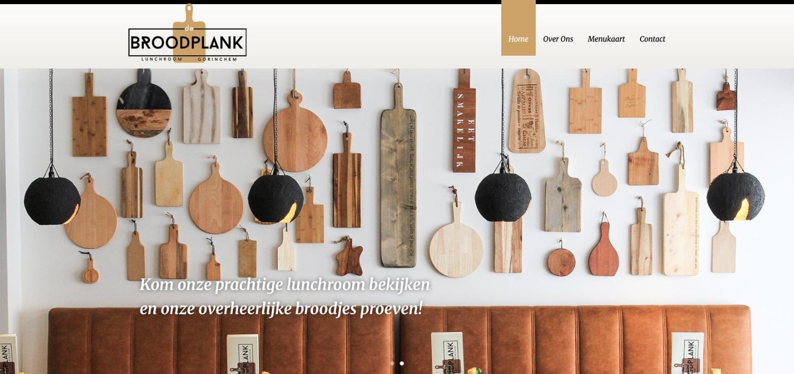 Website van Lunchroom de Broodplank