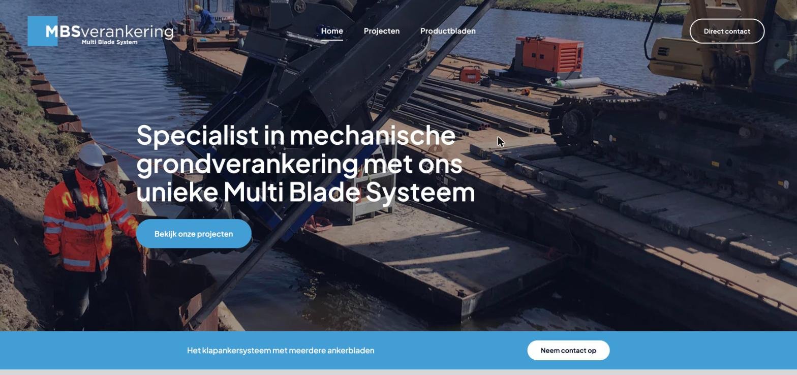 Website van MBS Verankering