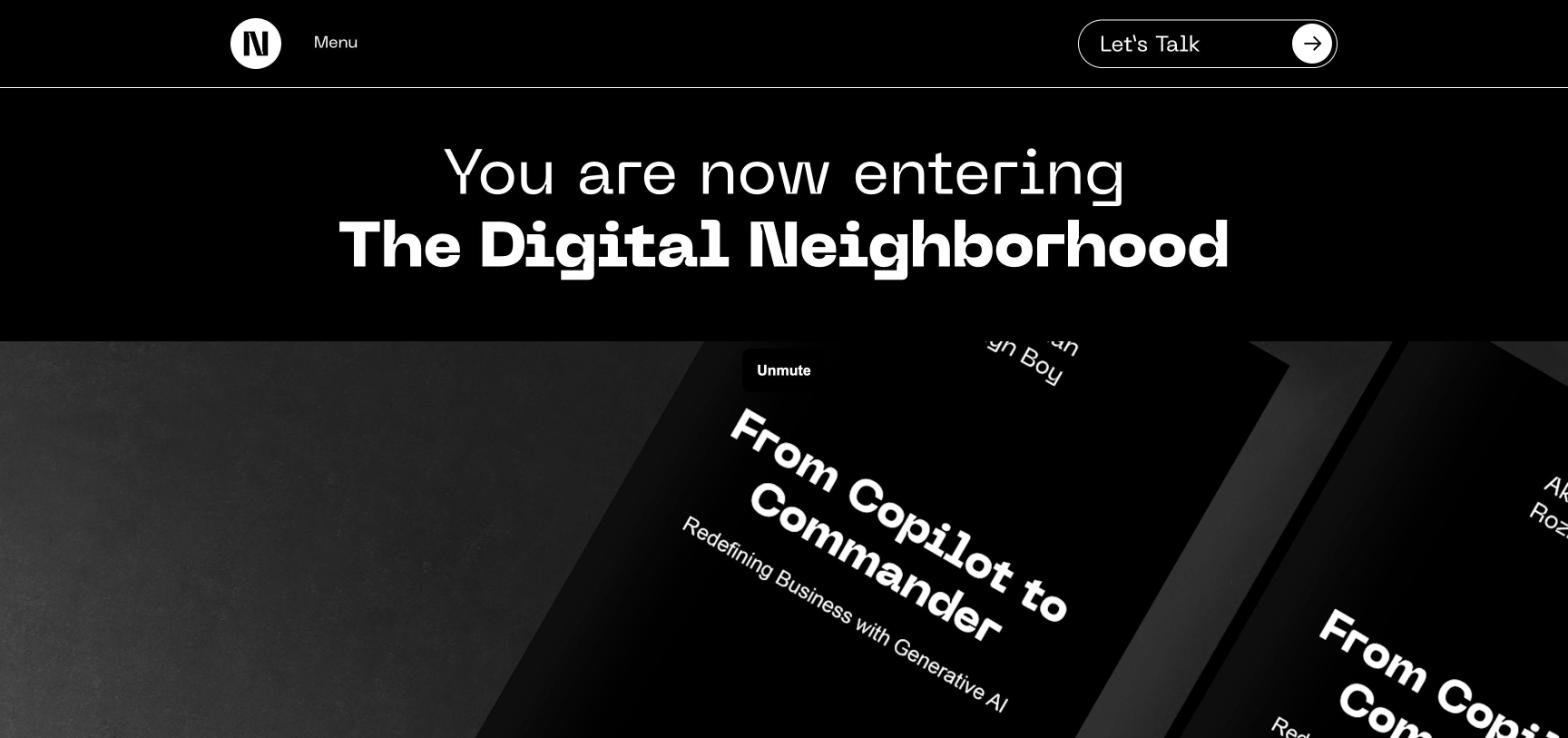 Website van The Digital Neighborhood